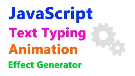 Javascript Text Typing Animation Youtube
