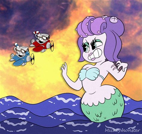 Cuphead Mermaid Boss By Mickeymonster Cartoon Character Design
