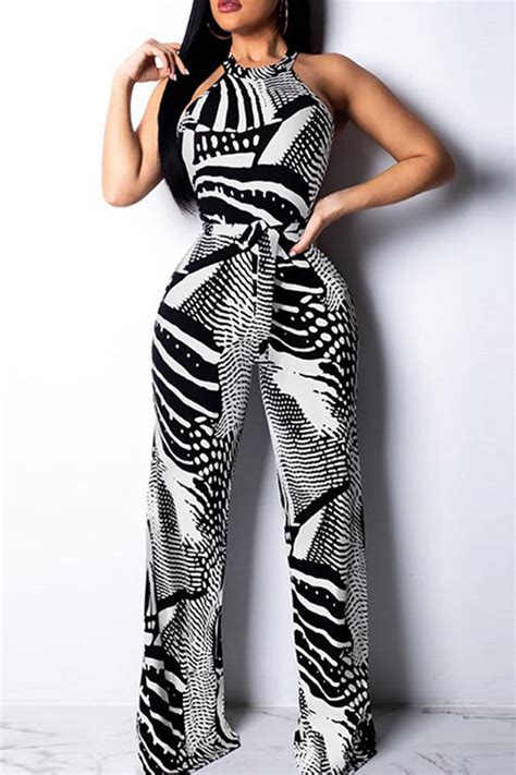 Lovely Leisure Print Grey One Piece Jumpsuitlw Fashion Online For