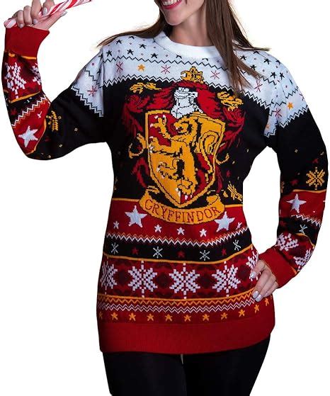 Official Harry Potter Gryffindor House Christmas Knitted Jumper Amazon