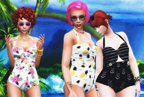 Seasons Swimwear Recolors At Annetts Sims 4 Welt Sims 4 Updates