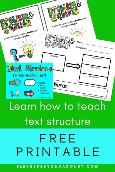 Free Text Structure Anchor Charts Blessed Beyond A Doubt