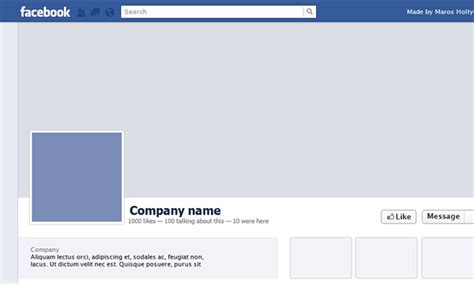 Blank Facebook Cover Template For Your Needs