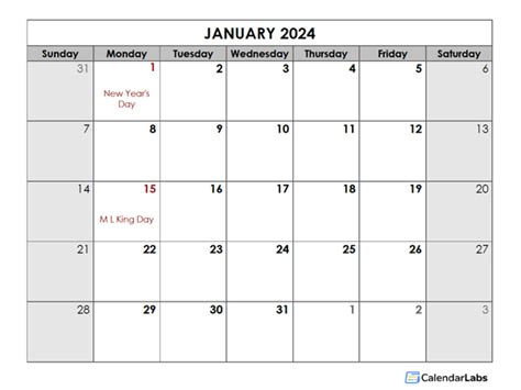 2024 Calendar With Holidays Printable Pdf Mel Larisa