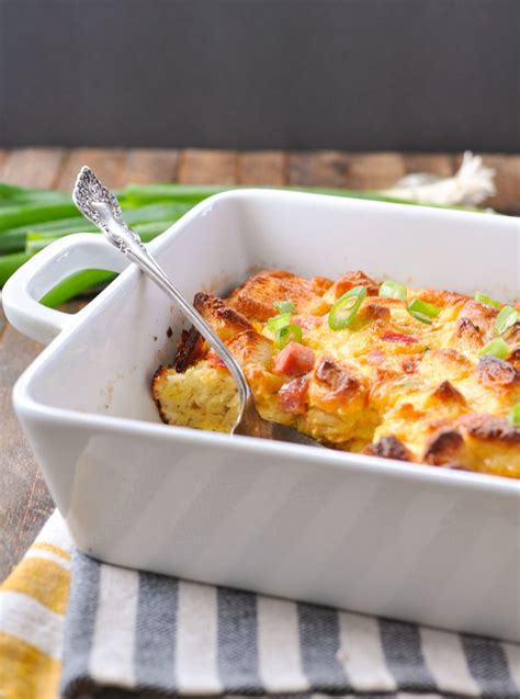 Overnight Southern Biscuit Ham And Egg Bake Breakfast Casserole