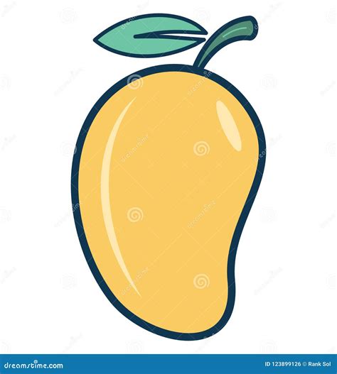 Mango Line Vector Isolated Icon Customized And Editable Stock Vector