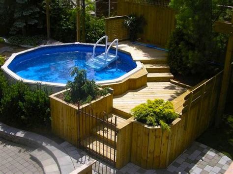 In addition to an above ground pool being more affordable, it is usually the best choice if you have a smaller back yard or one that slopes, which limits your usable space. Above-Ground Pool Ideas | HGTV's Decorating & Design Blog ...