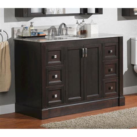48 inch bathroom vanities are some of the most common fixtures you will find in most modern homes. Magick Woods Wellington 48"W x 21"D Brazil Nut Bathroom ...