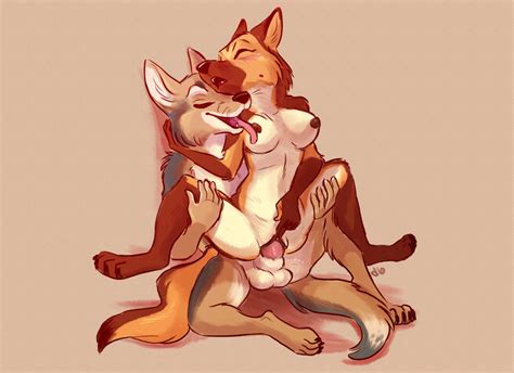 Rule 34 Anthro Balls Breasts Canine Canine Penis Closed Eyes Couple