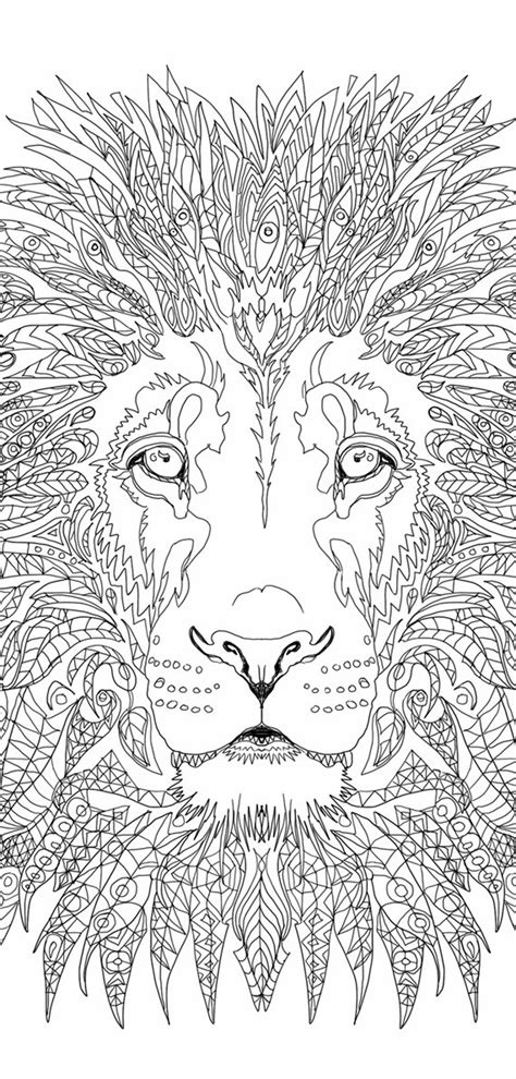 Lion Coloring Pages Printable Adult Coloring Book Lion Clip Etsy In
