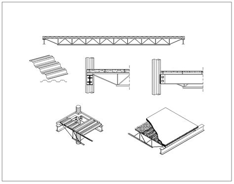 Steel Structure Details V6 Cad Drawings Downloadcad Blocksurban City