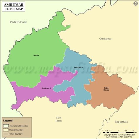 Amritsar Tehsil Map