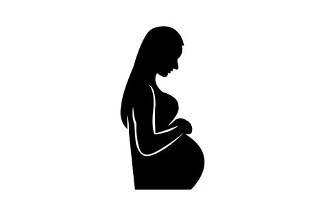 Female Maternity Pregnant Icon Graphic By Prosanjit · Creative Fabrica