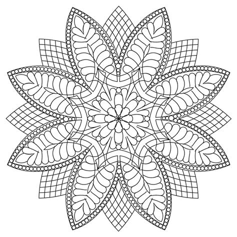 So enjoy these coloring pages of mandala that are very easy for adults as well as kids. bellas feather block 001 | Mandala coloring pages, Pattern ...