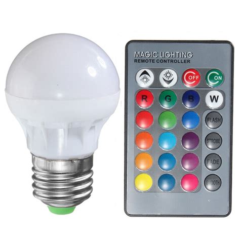 Even through walls, unlike infrared systems. Remote Control RGB LED Bulb | Online Home Shopping in ...