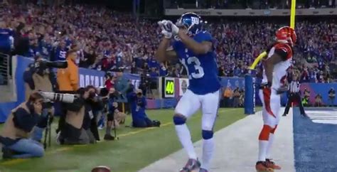 The Cheat Sheet Odell Beckham Jr Makes History Celebrates With A Dance