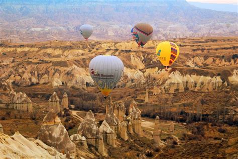 Hot Air Balloon Cappadocia Turkey Sunrise Editorial Stock Image