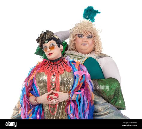 Two Drag Queens Having Fun Performing Together Stock Photo Alamy