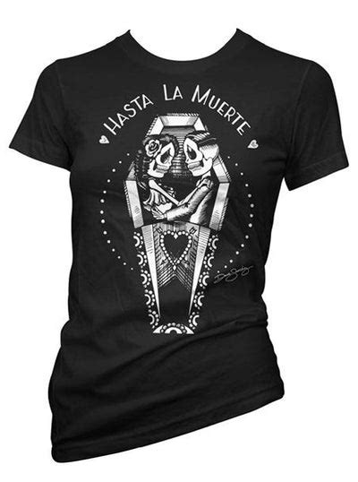Womens Hasta La Muerte Tee By Cartel Ink Black Inked Shop