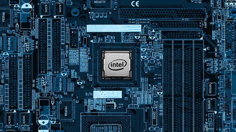 Hd Wallpaper Blue Intel Motherboard Motherboards It Computer