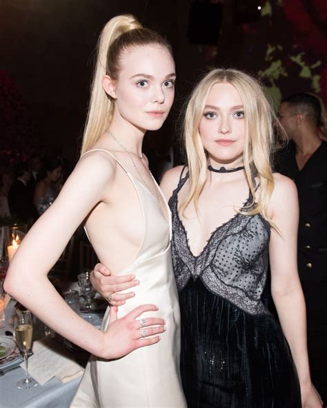 When Elle And Dakota Fanning Looked Like A Couple Of Angels Celebrity Siblings At The Met Gala