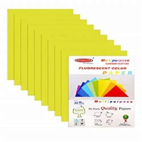 Bfp 100 Yellowbambalio Fluorescent Colour Paper Pack Of 100 Sheets