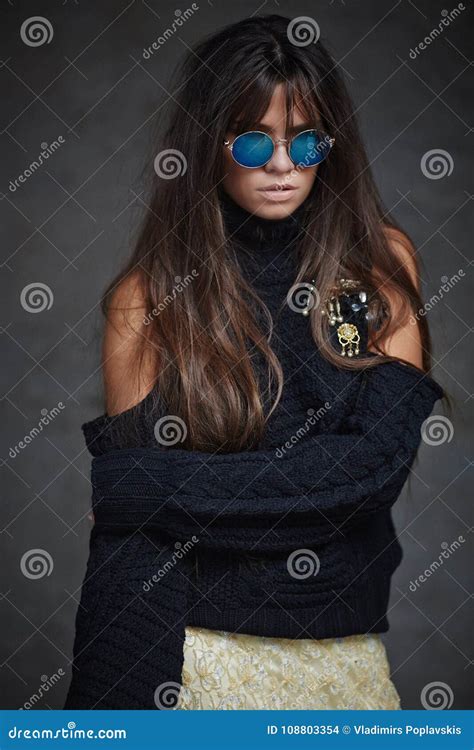 Portrait Of Female With Long Brown Hair Stock Photo Image Of Erotic