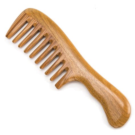 Handmade 100 Natural Green Sandalwood Hair Combs Anti Static