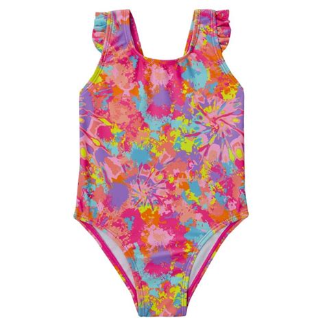 09c065 Baby Girls Tie Dye Swimsuit 3 24 Months