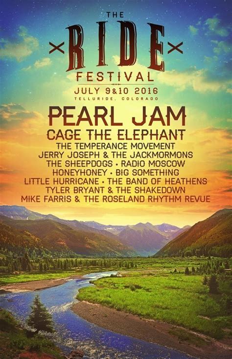 Pearl Jam Will Ride Into Telluride This Summer Music Festival Wizard