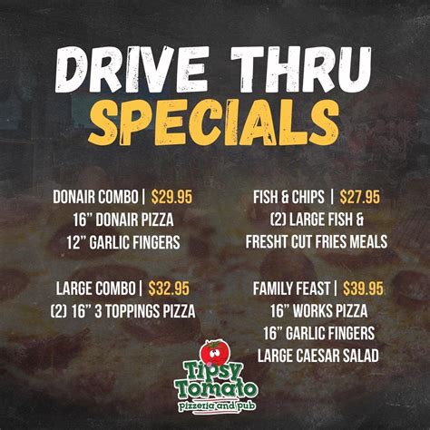 Our drive thru Is open all... - Tipsy Tomato Pizzeria & Pub
