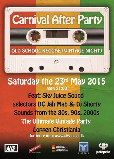 Old Skool Reggae Dancehall Vintage Nite Carnival After Party Skyjuice Reggae Promotions