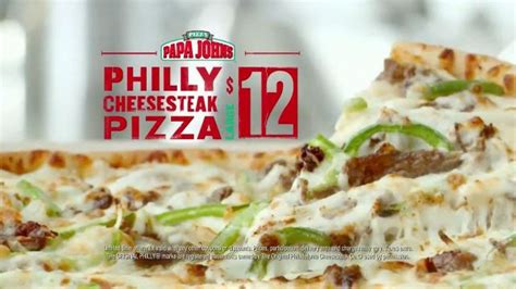 Papa Johns Philly Cheesesteak Pizza Tv Spot Its Back Ispottv