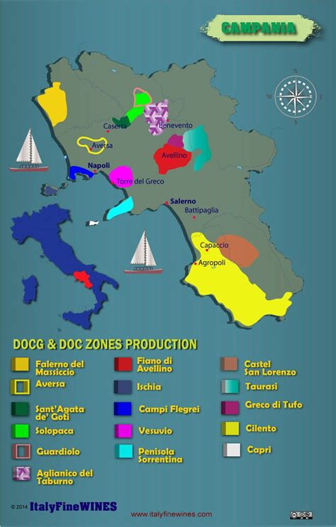 Campania Wine Region Italy With Details Of Doc And Docg Appellations