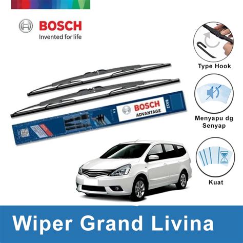 Jual Bosch Sepasang Wiper Kaca Mobil Nissan Grand Livina Advantage 24