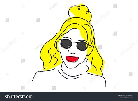 Continuous Line Drawing Women Wearing Glasses Stock Vector Royalty Free 1049426843 Shutterstock