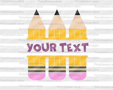 Download Split pencils monogram SVG School monogram shirt SVG ...