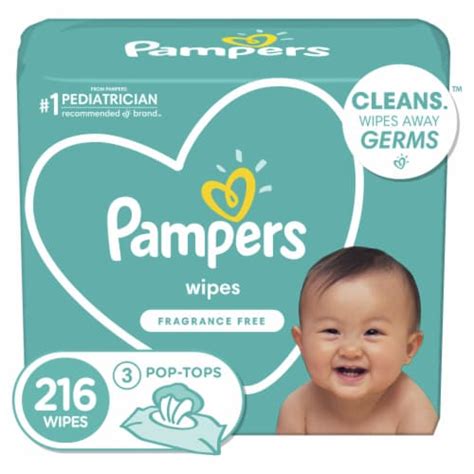 Pampers Fragrance Free Baby Wipes 3 Pk 216 Ct Smiths Food And Drug