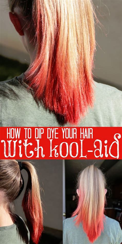 Nails, make up and hair. How to Dip Dye Your Hair with Kool-Aid | Stylists, Mom and ...