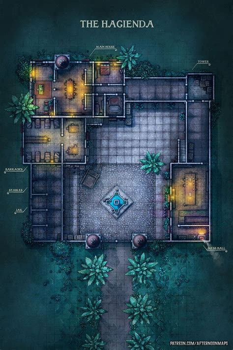 The Hacienda Battle Map Launch Afternoon Maps On Patreon Dungeon
