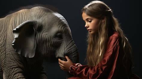 Premium Ai Image Emotional Animal And Girl Connections Capturing