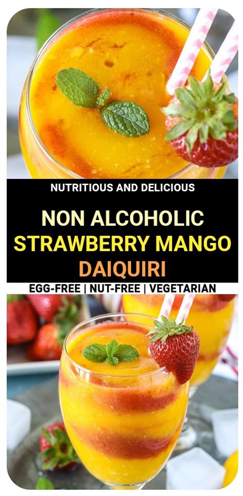 Non Alcoholic Strawberry Mango Daiquiri Ruchiskitchen