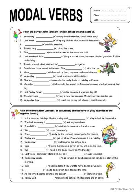 Modal Verbs Can May Must General English Esl Worksheets Pdf And Doc
