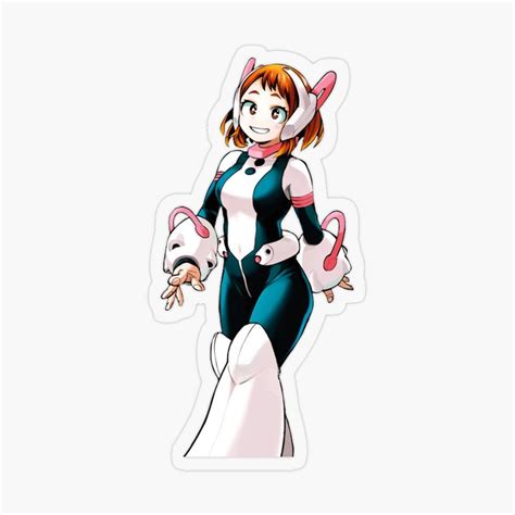 Ochaco Uraraka Sticker Sticker By Zoeygold13 In 2021 Anime Stickers
