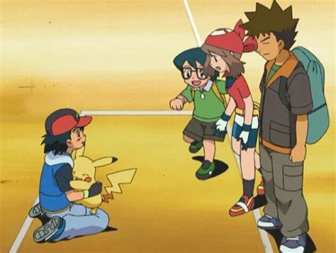 Ash Ketchum Pikachu And Brock With May And Max Pikachu Pokemon