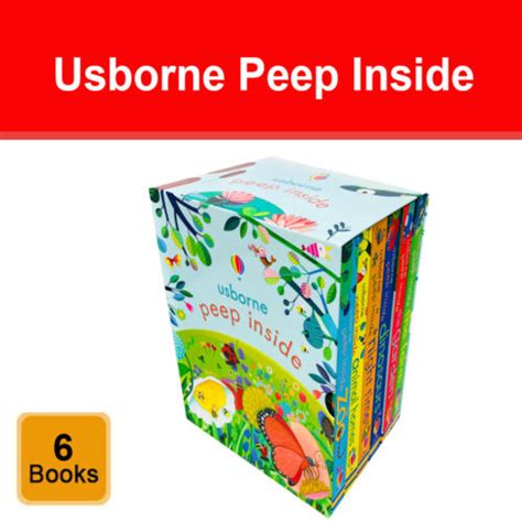Usborne Peep Inside Collection 6 Books Box Set Zoo Dinosaur Farm