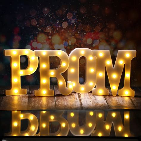 Buy Kathfly4 Pcs Led Marquee Letter Lights Prom 2023 Light Up Letter