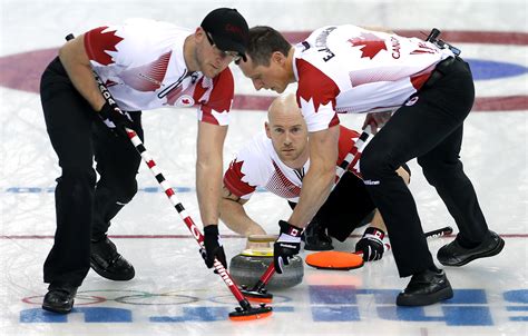 Holder Of The Mens Team Gold Medal Canadian Curling At The Olympics In