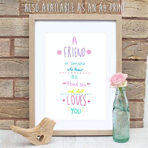 Best Friend Quote Greeting Card By Ginger Pickle