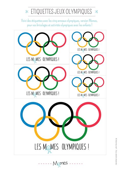 Etiquettes Jeux olympiques à imprimer | Jeux olympiques, Olympique
